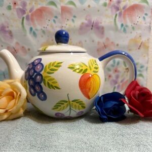 Source Unknown Multicolor Ceramic Teapot
